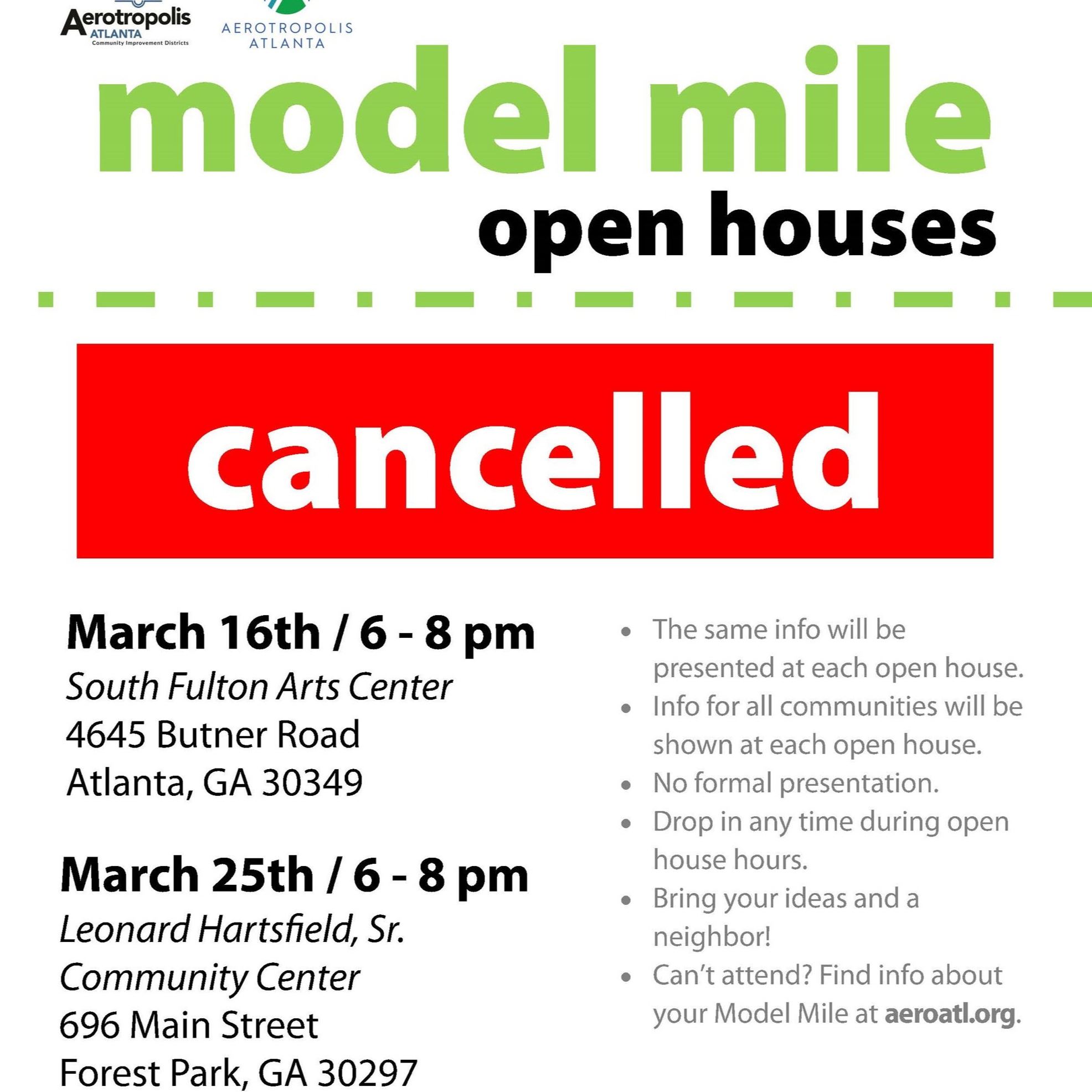 AeroATL Flyer with Cancelled notification across it