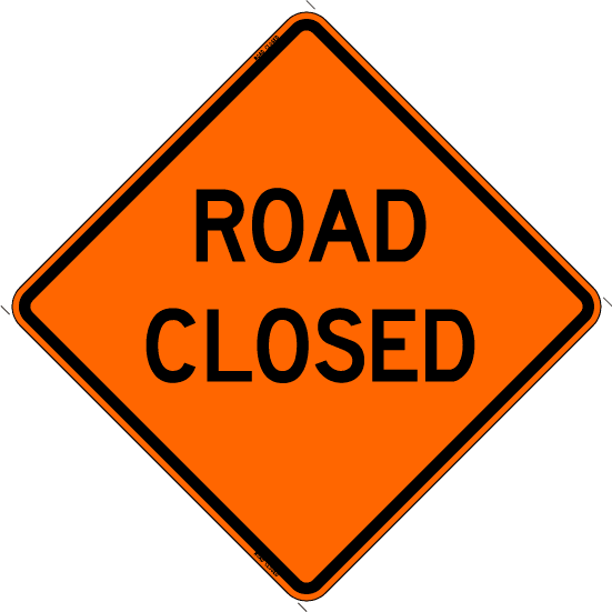 ROAD_CLOSED_Orange sign
