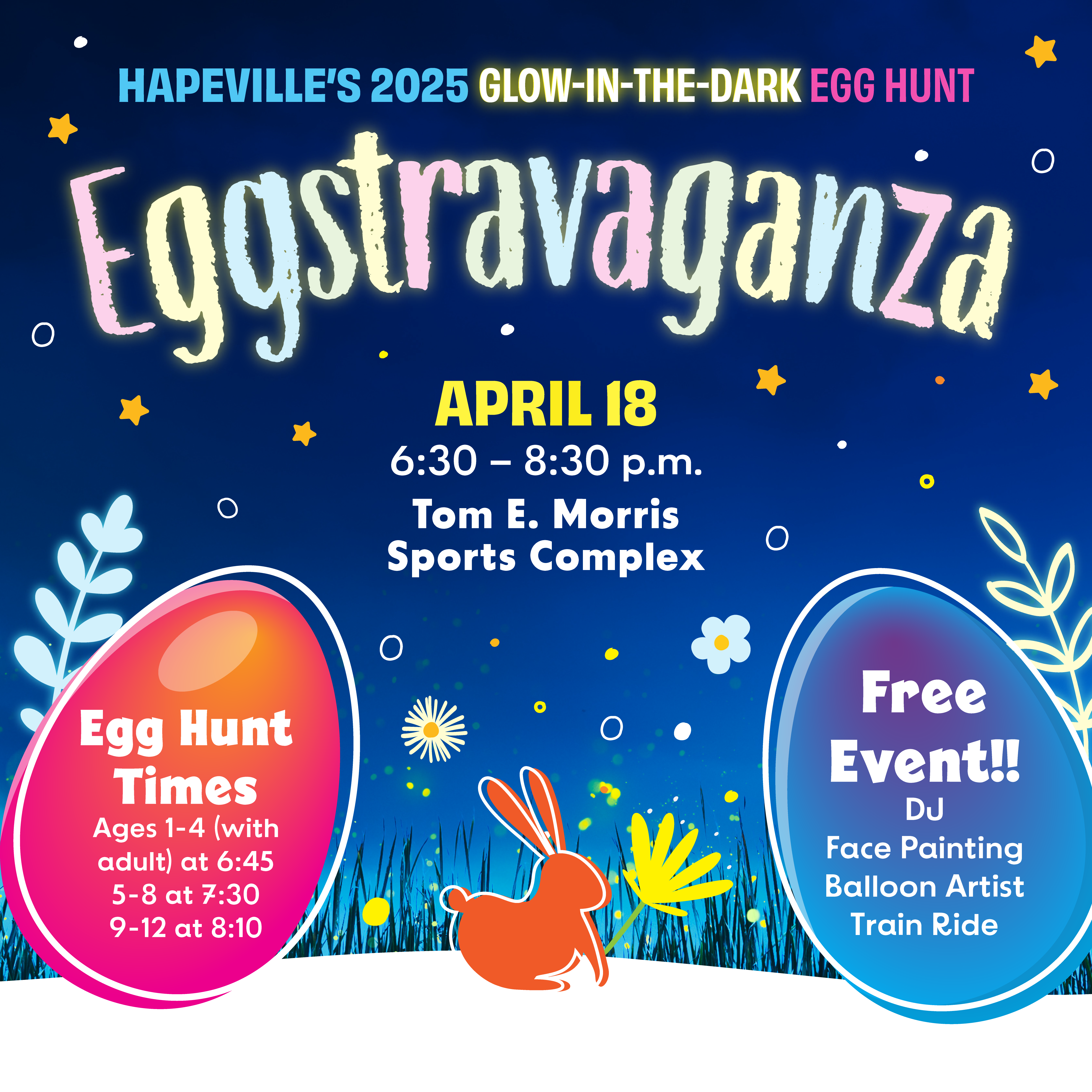 Eggstravaganza 2025 Hapeville Square Social Graphic
