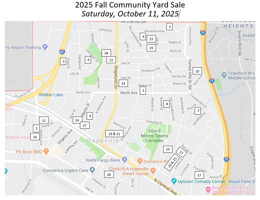 Fall Community Yard Sale Map